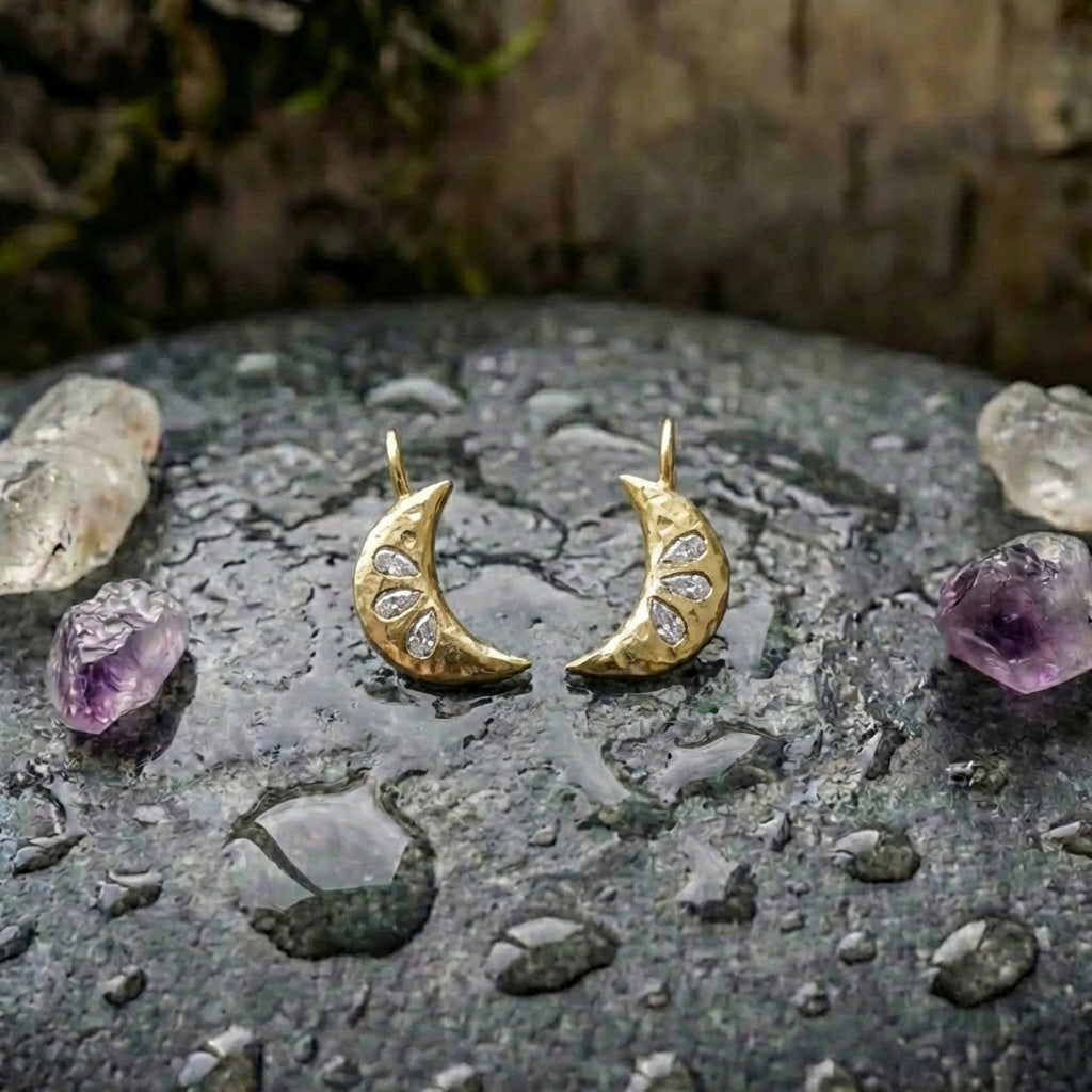 Vintage Moon Drop Earrings