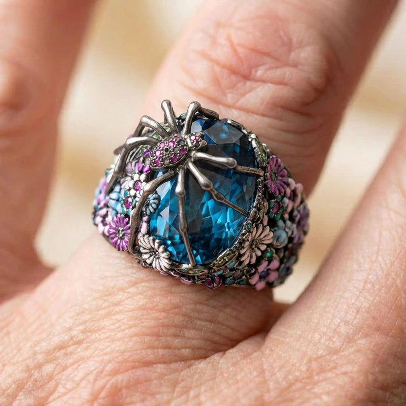 Statement Spider Crystal Ring