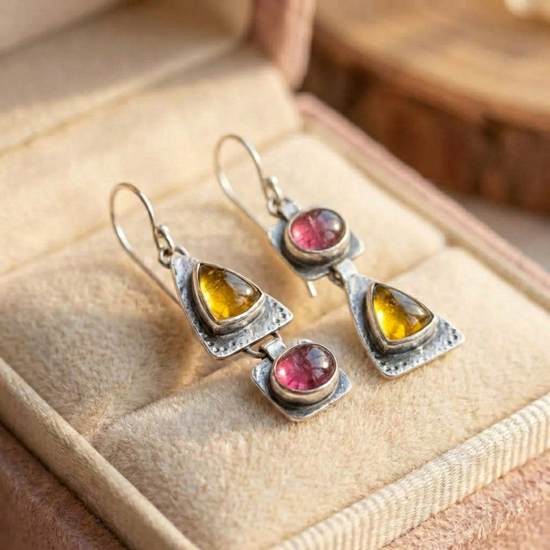 Vintage Geometric Dangle Earrings