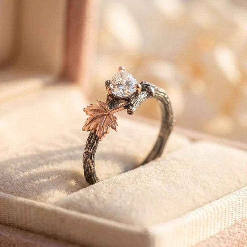 Romantic Maple Leaf Ring