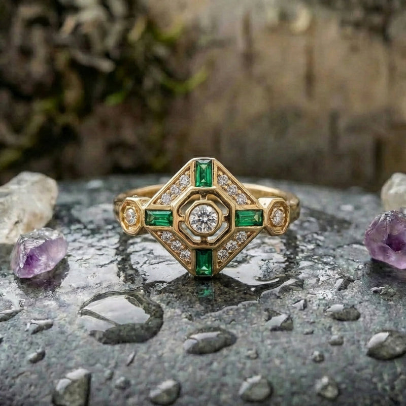 Elegant Emerald Palace Ring