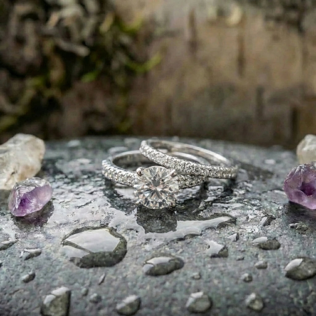 Elegant Crystal Wedding Ring