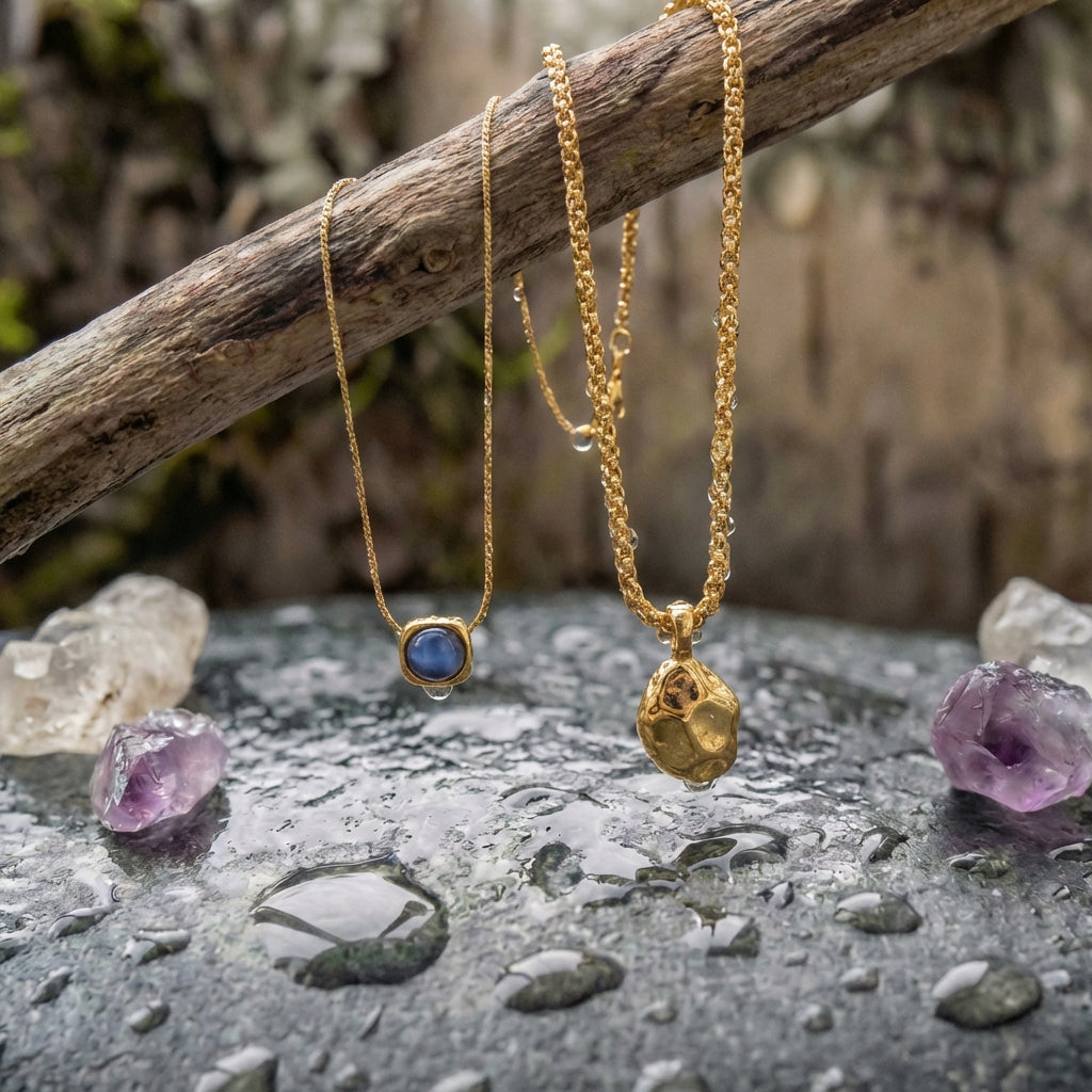 Natural Stone Double Layer Necklace