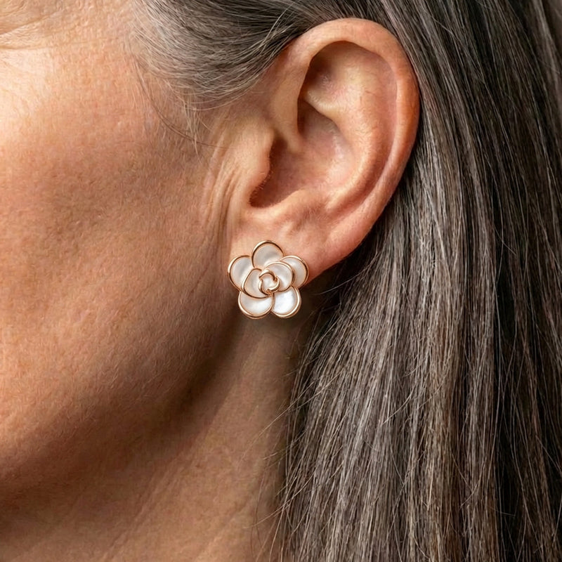 Classic Camellia Flower Earrings