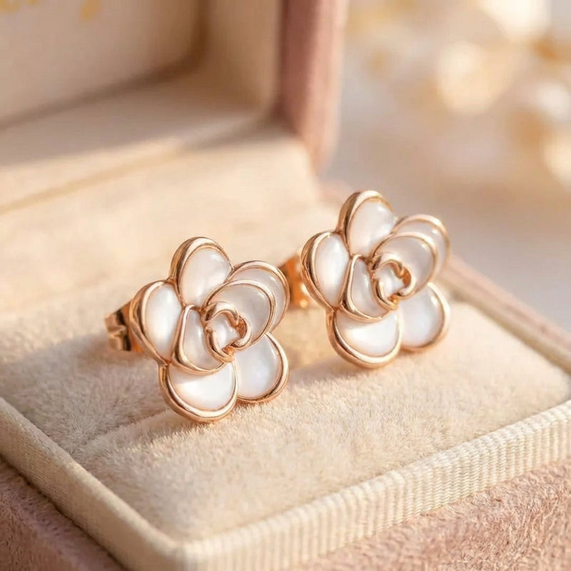 Classic Camellia Flower Earrings