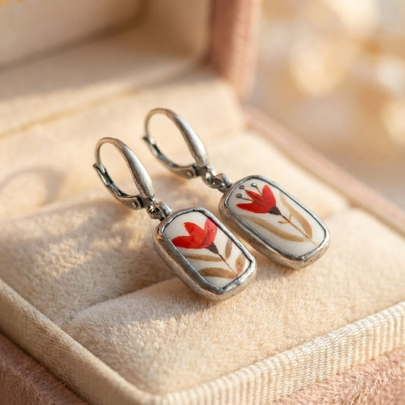 Bohemian Floral Drop Earrings