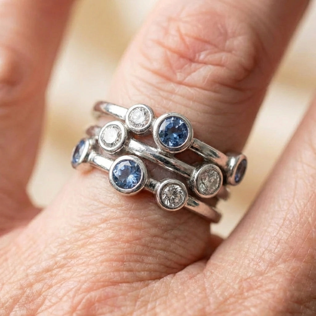 Blue Zircon Ring
