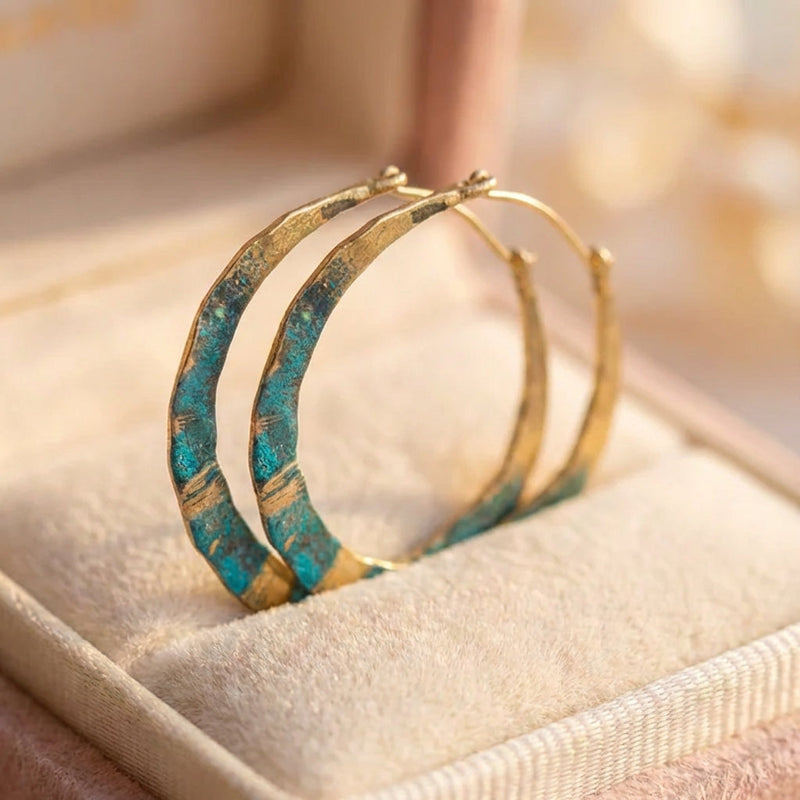 Vintage Turquoise Hoop Earrings