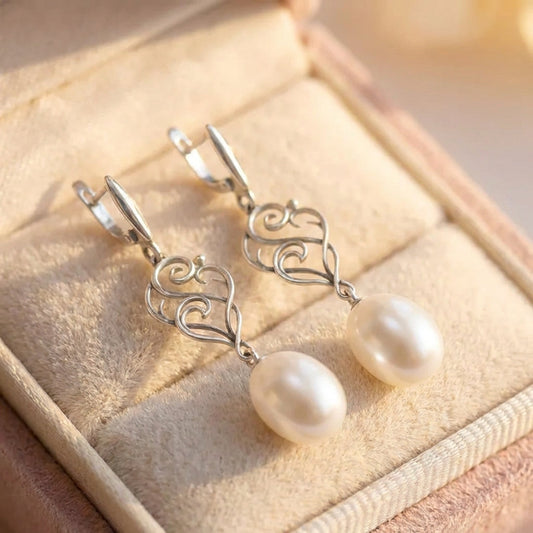 Vintage Pearl Elegant Earrings