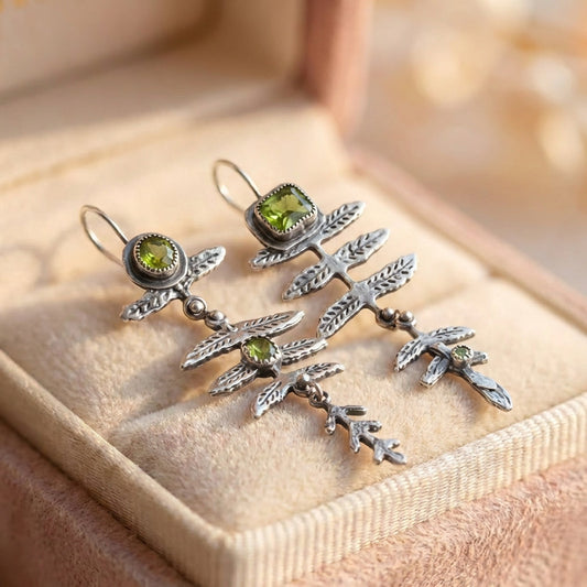 Vintage Nature Earrings In Silver