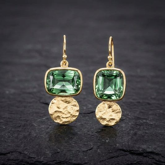 Vintage Handmade Gold Earrings