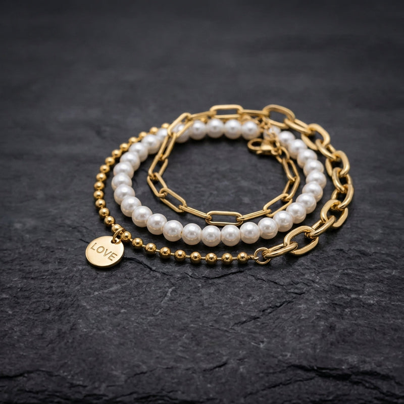 Gold Pearl Bracelet Packs