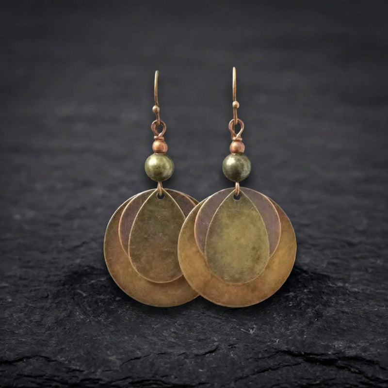 Vintage Beaded Hook Dangle Earrings