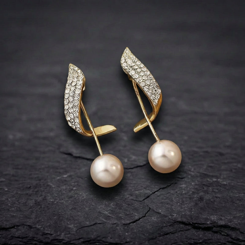 Pearl Earrings In Gold