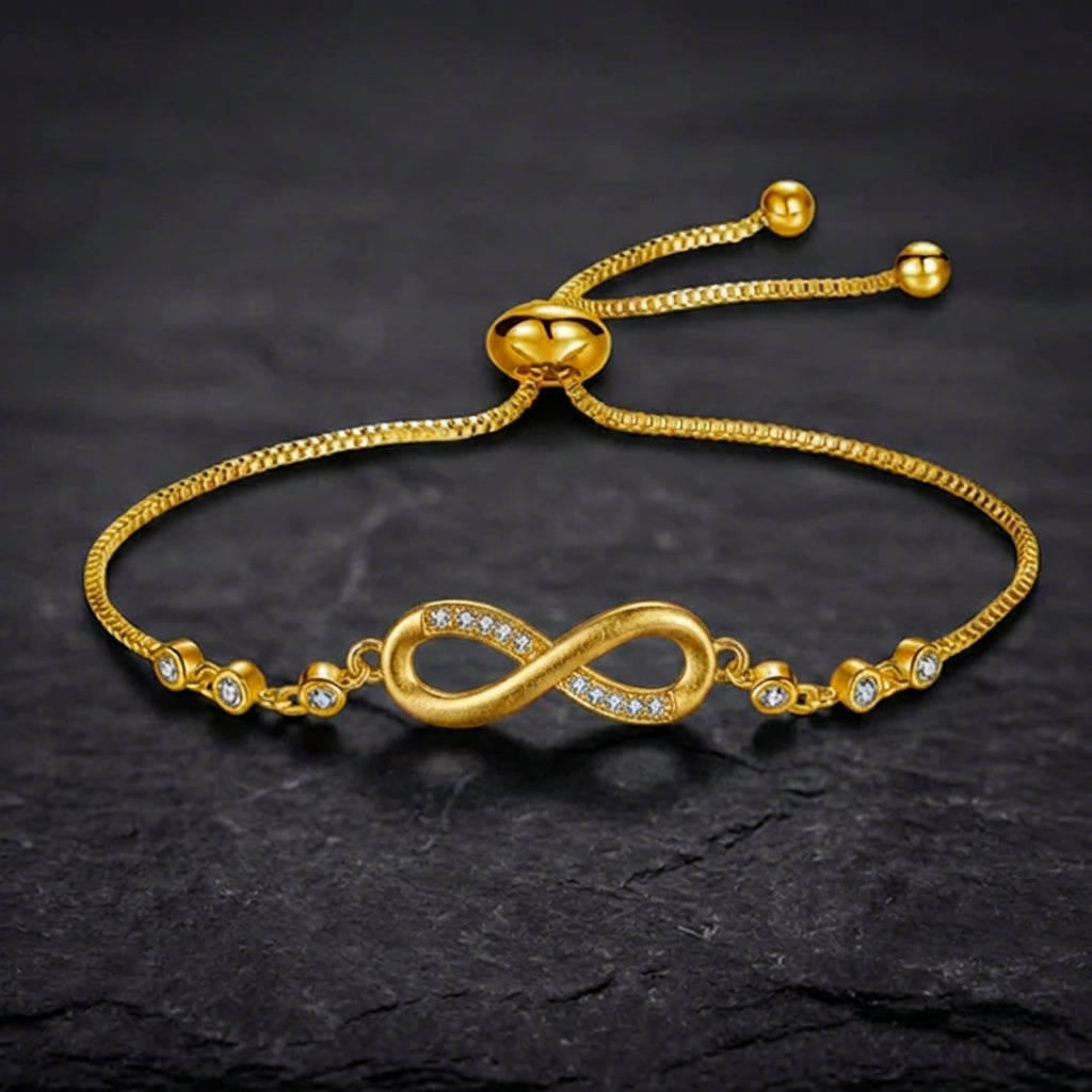 Adjustable Infinity Bracelet In Silver