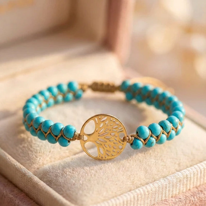 Bracelet Tree Of Life Handmade Turquoise Stone