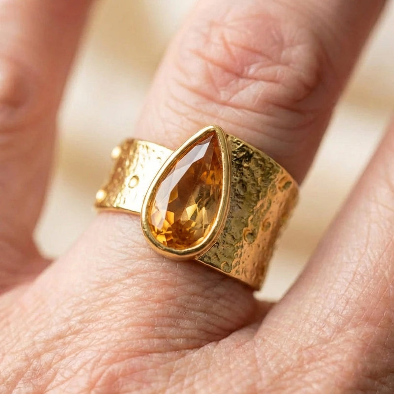 Gold Citrine Ring