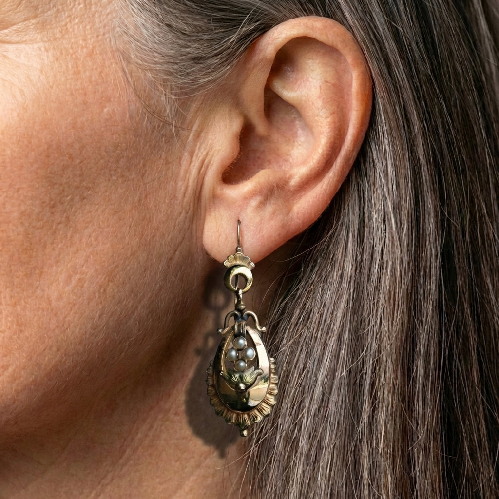 Pearl Flower Earrings