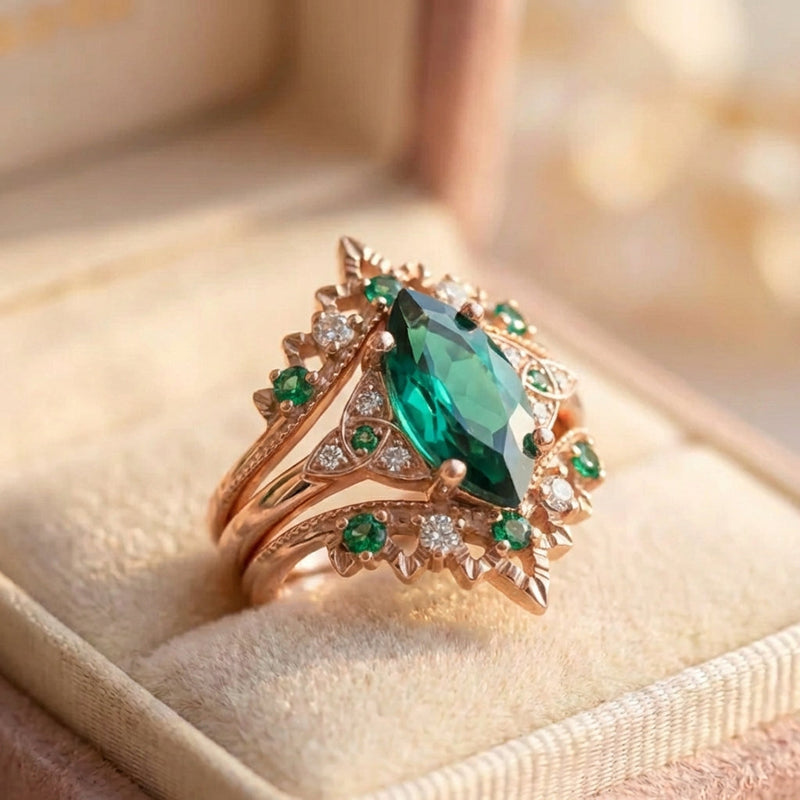 Vintage Emerald Statement Ring