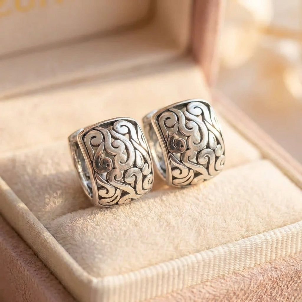 Vintage Silver Cloud Earrings