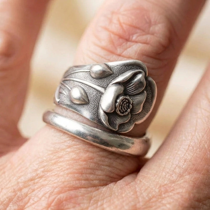 Flower Silver Ring