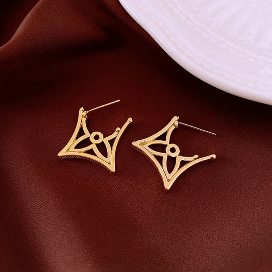 Geometric Gold Earrings