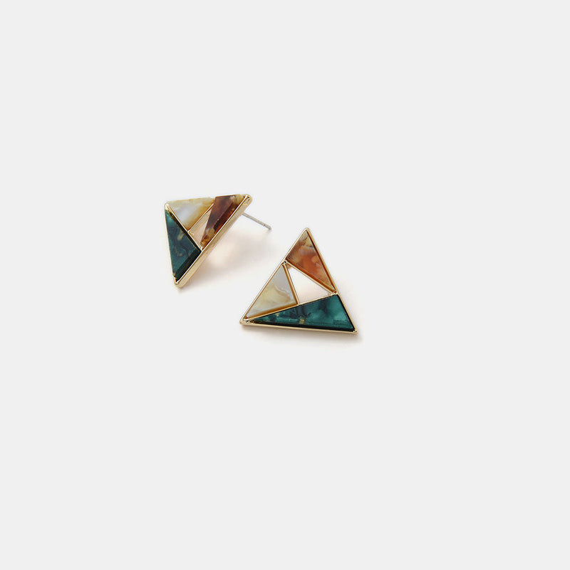 Geometric Stone Earrings