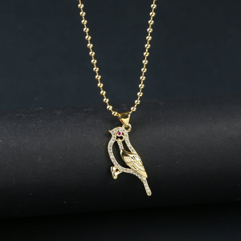 Gold Bird Pendant Necklace