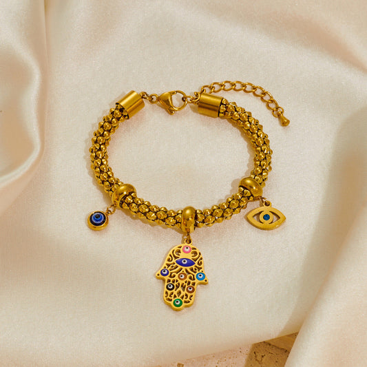 Gold Evil Eye Bracelet