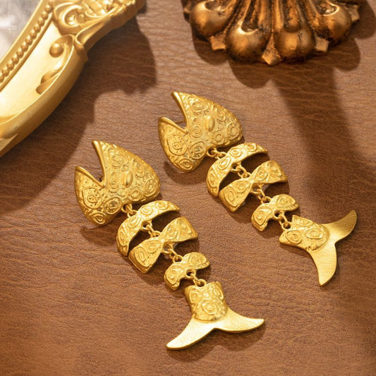 Gold Fish Earrings