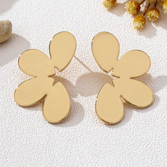 Gold Flower Earrings