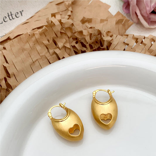 Gold Heart Earrings