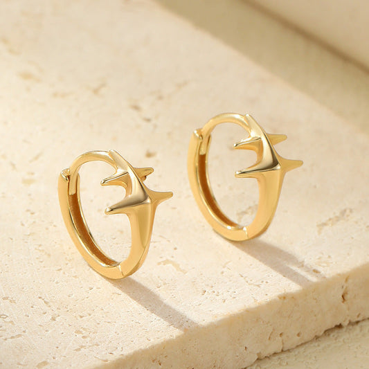 Gold Spike Earrings