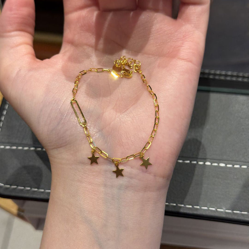 Gold Star Charm Bracelet