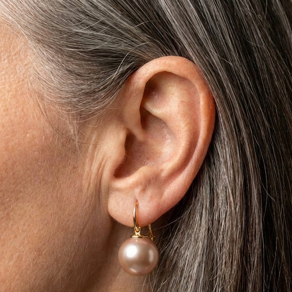 Golden Pearl Exquisite Earrings