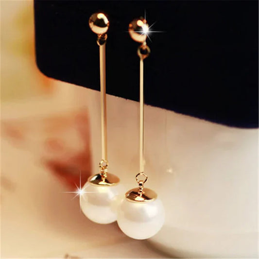 Dangling Earrings With Special Hand-set Pearls