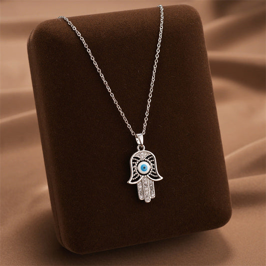 Hamsa Evil Eye Necklace