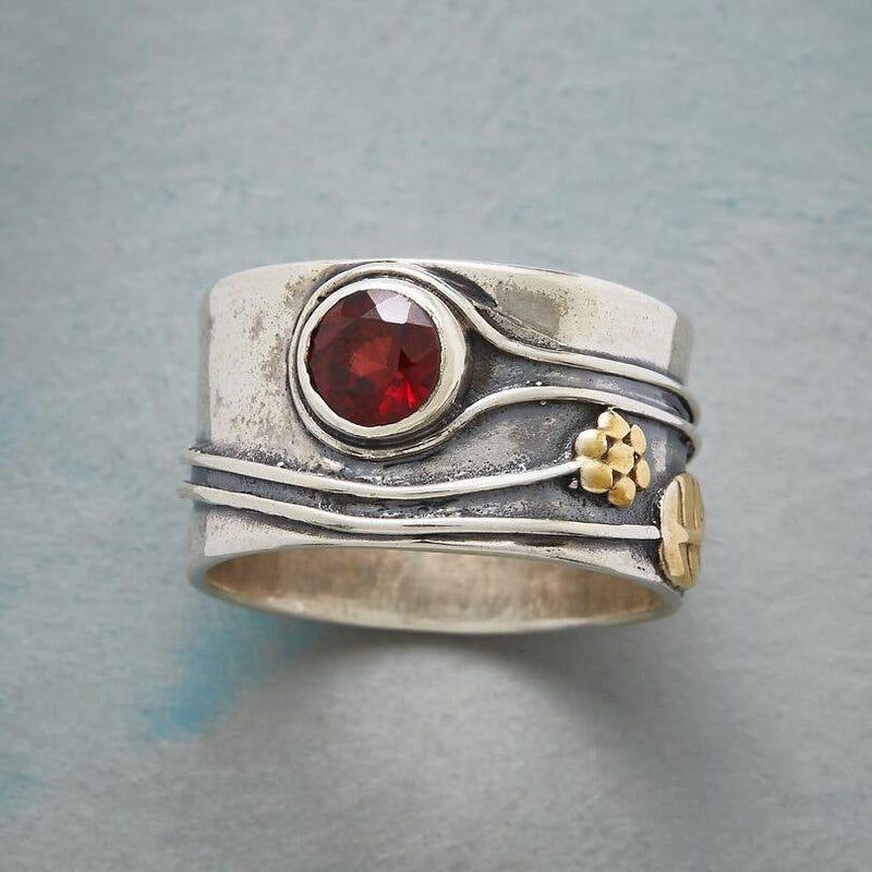 Handmade Garnet Ring