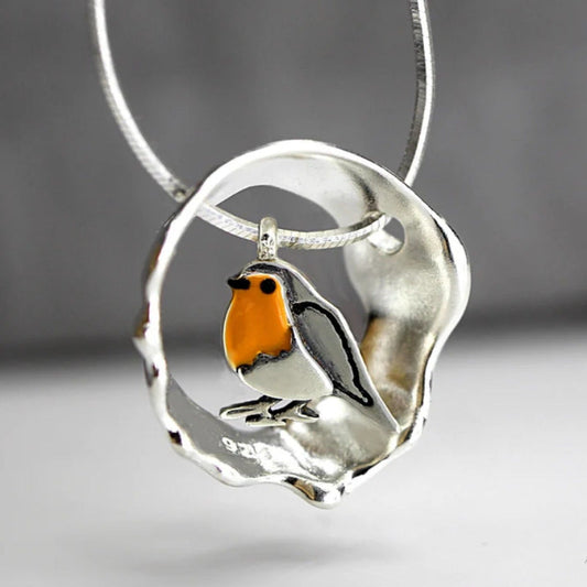 Handmade Robin Necklace