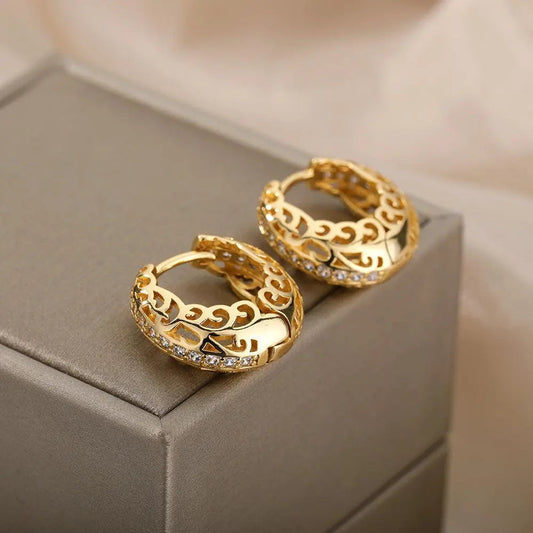 Gold Mandala Earings