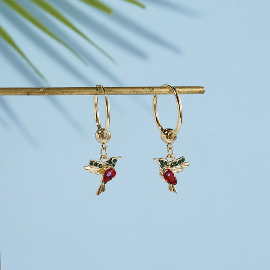 Hummingbird Charm Earrings