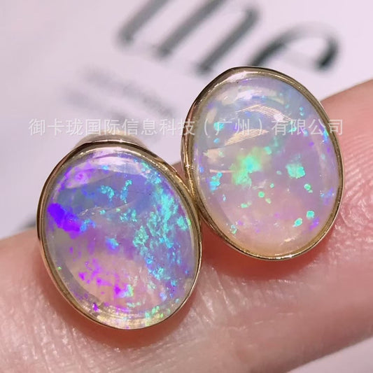Iridescent Opal Earrings