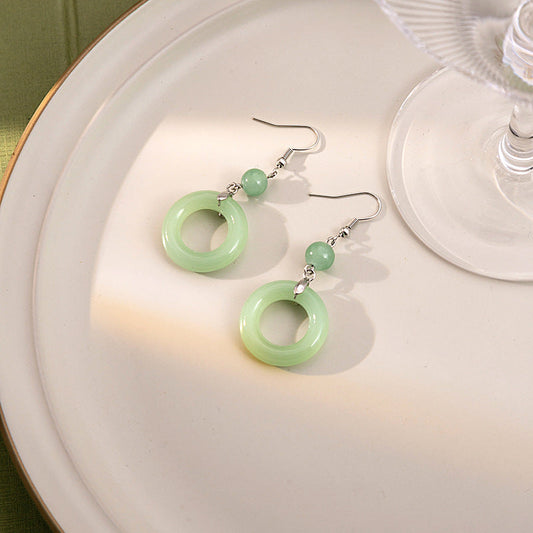 Jade Drop Earrings
