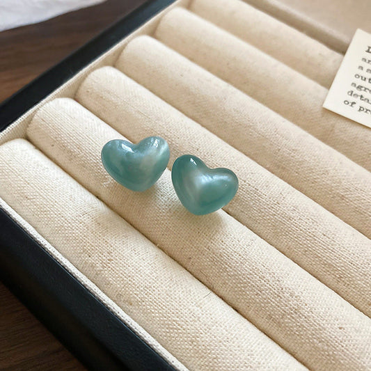 Jade Heart Earrings