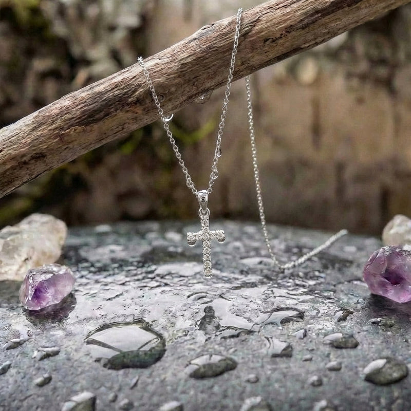Jianna Silver Cross Necklace