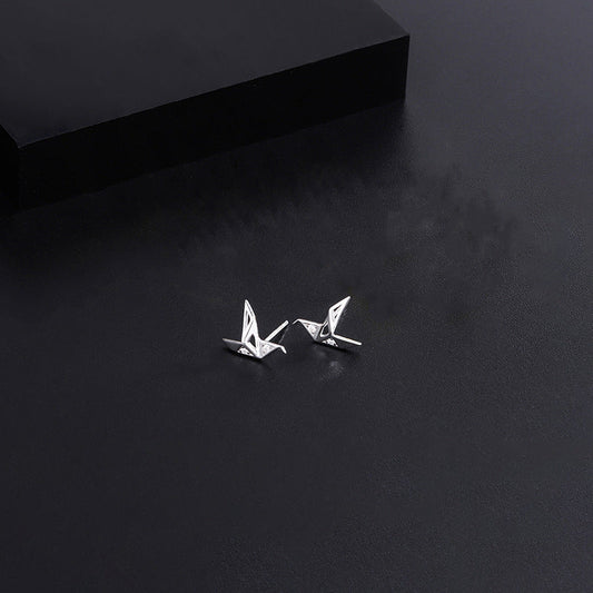 Minimalist Crane Earrings