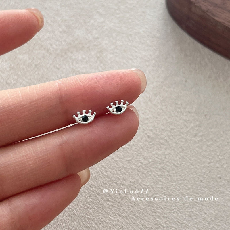 Minimalist Evil Eye Earrings