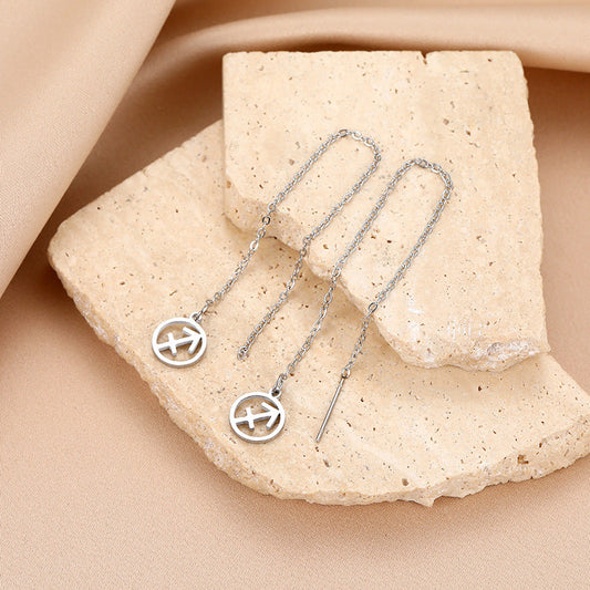 Minimalist Peace Symbol Earrings