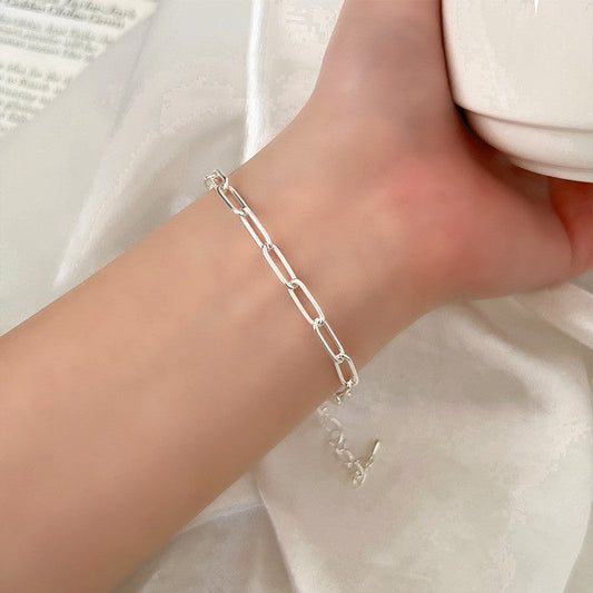 Minimalist Silver Chain Bracelet