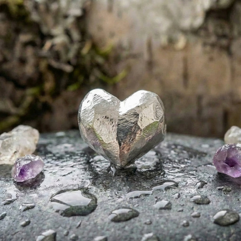 Minimalist Silver Heart Ring
